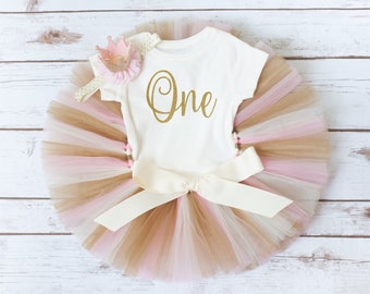 First birthday outfit girl pink and gold 'Luca Gold' birthday outfit pink and gold, pink and gold first birthday, first birthday tutu outfit