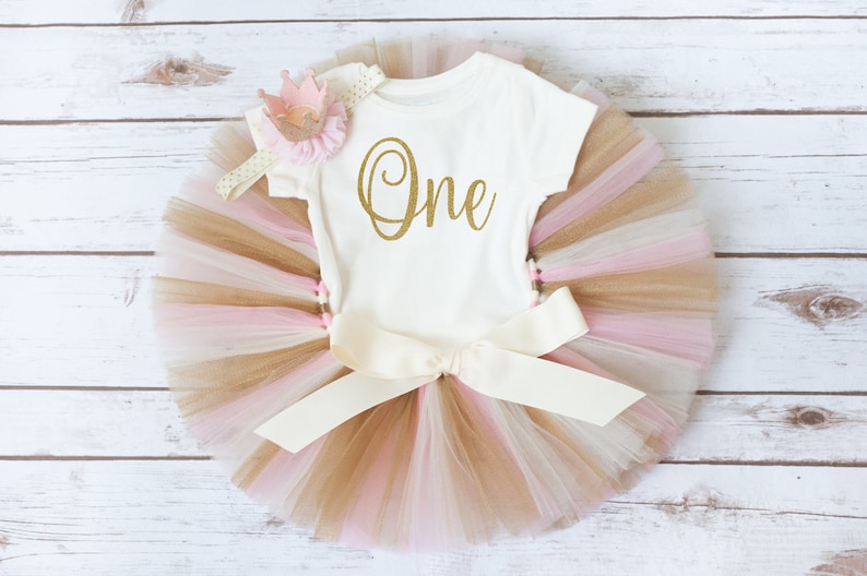 First birthday outfit girl pink and gold /'Luca Gold/' birthday outfit pink and gold pink and gold first birthday first birthday tutu outfit
