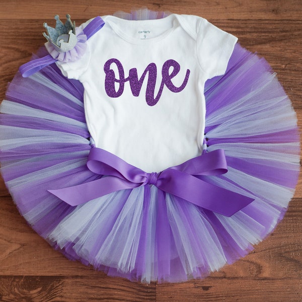 Purple birthday outfit "Sarah" lavender purple birthday tutu, purple first birthday purple 2nd birthday outfit girls birthday outfit 3 4 5 6