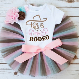 My First Rodeo Cowgirl birthday outfit &#39;Boot&#39; western first birthday tutu set, cake smash outfit, rodeo 1st bday, fun on the farm tutu