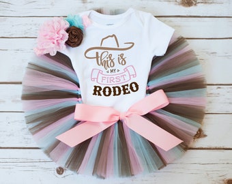 Mi primer atuendo de cumpleaños de vaquera de rodeo 'Bota' Pastel aplastante del oeste