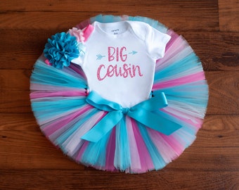 Big Cousin outfit "Princess" big cousin outfit toddler girl big cousin announcement big cousin gift gender reveal outfit for big cousin tutu