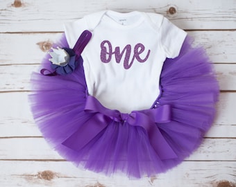 Purple girls first birthday outfit 'Violet' cake smash outfit girl, 1st birthday girl outfit, birthday tutu outfit, two birthday outfit, 3