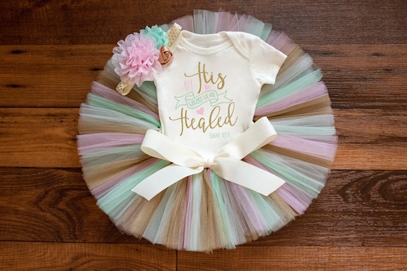 First Easter outfit for baby girls "Nieva Gold"