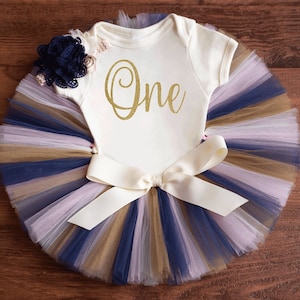 First birthday outfit girl &#39;Lauren&#39; pink navy gold first birthday boho cake smash outfit girl