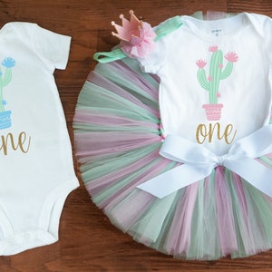 Boy girl twin cactus first birthday 'Sylvia' Twin birthday outfit boy girl twins cake smash outfit boy girl twin birthday smash cake