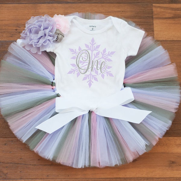 Winter first birthday outfit girl "Sage" snowflake birthday outfit winter onederland birthday outfit girl winter birthday outfit 2 toddler