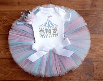 Circus first birthday outfit 'Cotton Candy' vintage circus first birthday outfit girl, circus birthday outfit girl, carnival birthday outfit