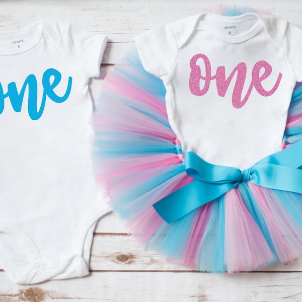 Boy girl twin first birthday 'Prince and Princess' Twin birthday outfit boy girl twins cake smash outfit boy girl twin birthday smash cake