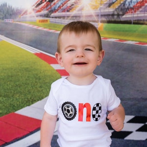 Racecar First Birthday Outfit, Baby Boy 1st Bday Bodysuit, Race Car Theme Cake Smash, Fast One Birthday theme