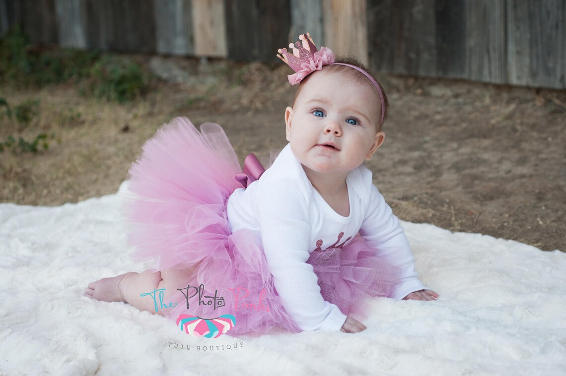 Rose Gold Half Birthday Outfit Girl 'rosy' Rose Gold Etsy