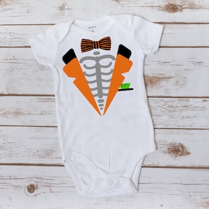 Baby Boy Skeleton Halloween Bodysuit – Cute Skeleton Costume – Boy Halloween Shirt – Spooky Baby Clothes