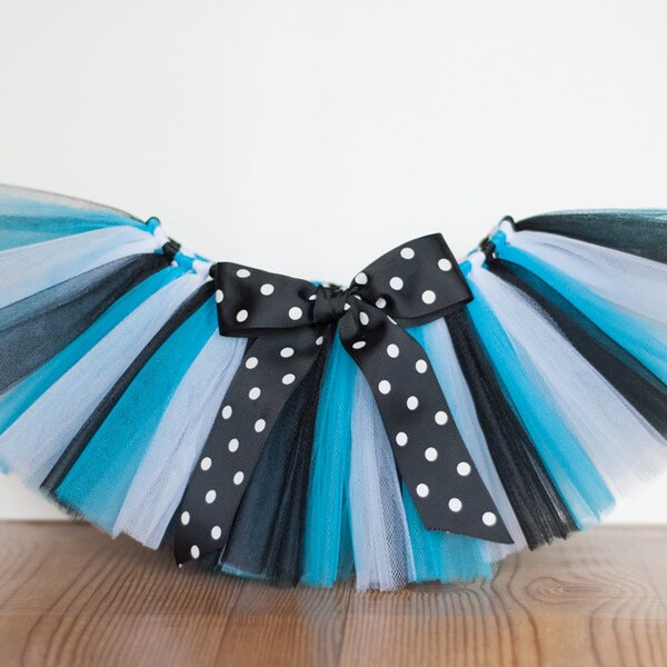 Turquoise, Black & White tutu 'Paige' Newborn tutu baby tutu photo prop first birthday tutu 3 months 6 months 9 months 12 months  18 months