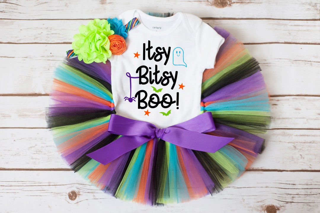 Baby Girl Halloween Outfit 'spooky' Halloween Tutu Outfit First