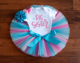 Big sister outfit "Princess" big sister outfit toddler girl big sister announcement big sister gift gender reveal outfit for big sister tutu