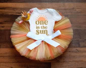 One in the sun first birthday outfit 'Sunshine' cake smash set