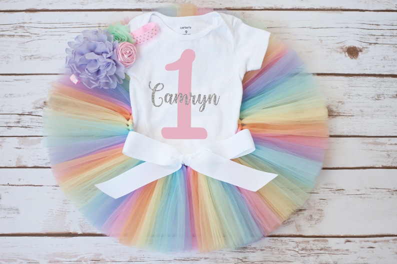rainbow 1st birthday outfit