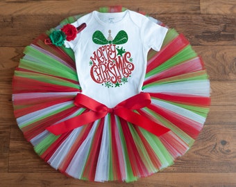 Christmas outfit girl "Holly" baby girls Christmas outfit newborn Christmas outfit baby Christmas outfit toddler girls Christmas outfit