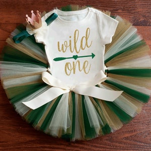Wild animal safari first birthday outfit girl &quot;Ivye&quot; jungle birthday, wild one cake smash tutu set
