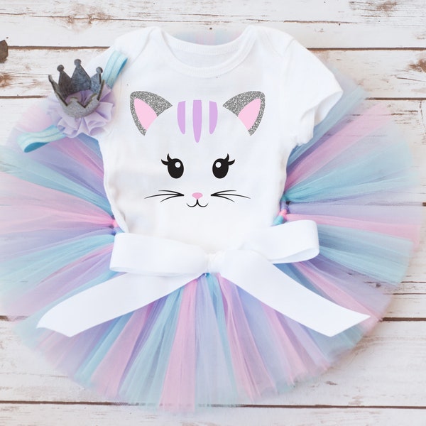 Cat first birthday outfit, cat birthday outfit, cat birthday party, cat 2nd birthday outfit cat 4th 1st 3rd 2nd 5th 6th birthday girl cat