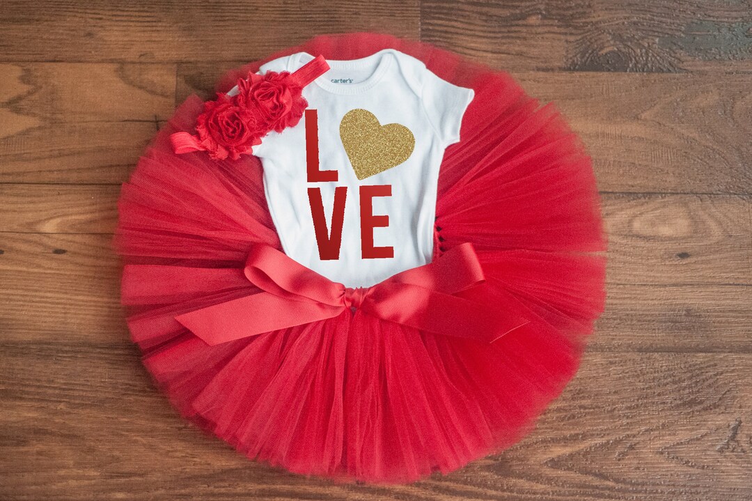 Newborn Girl First Valentines Day Outfit, Infant Valentines Outfits...