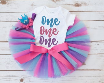 One birthday outfit girl "Cort" first birthday tutu set, one first birthday outfit, girls first birthday tutu, cake smash tutu outfit girl