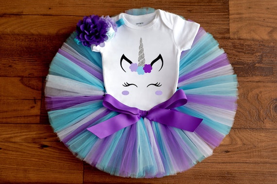 Unicorn Birthday Outfit for Girls audrey Purple and Blue Unicorn Outfit Toddler Girl Unicorn 4 1st 3rd 2nd 5th 6th Birthday Unicorn Outfit Etsy