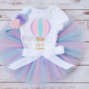 Hot air balloon first birthday outfit girl &#39;Wendy&#39; adventure awaits first birthday outfit, up up and away, one great adventure cake smash