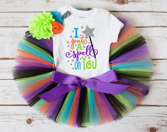 Baby girl halloween outfit 'Jessica' Halloween tutu outfit first halloween outfit girl halloween outfit toddler girl witch costume baby girl