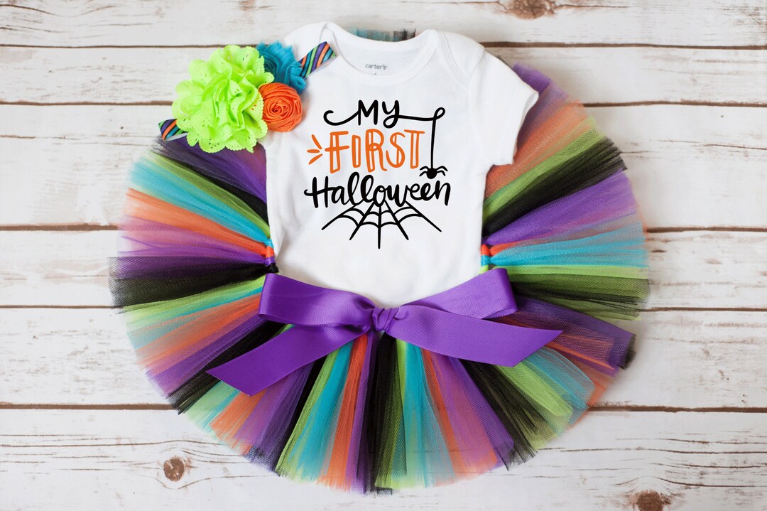 My First Halloween Outfit Baby Girl "jessica" Newborn Spooky Season ...