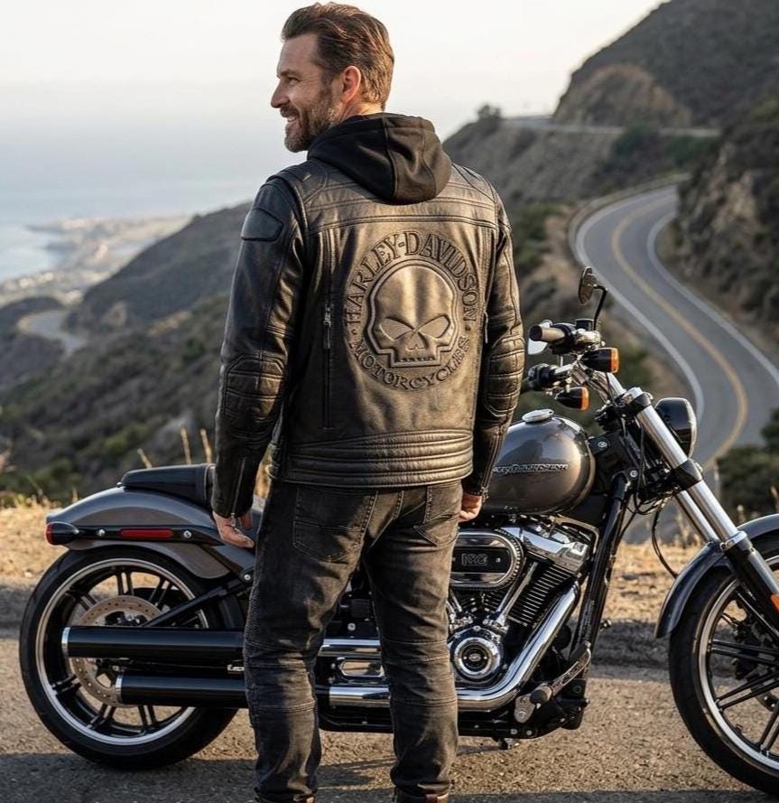 Harley Davidson ウィリーG ホイール レザージャケット サイズM 古着 Harley-Davidson Willie G Reflective Skull Leather Jacket w Liner