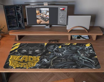 Black Panther Desk Mat Gaming Mouse Pad PC Setup