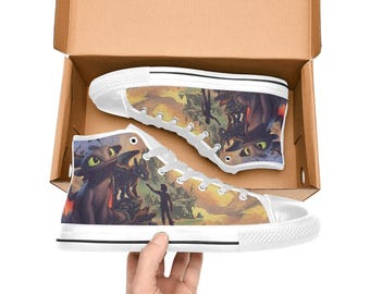 How to Train Your Dragon High Top Canvas Shoes Custom Sneakers