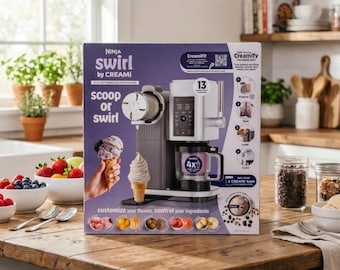 Ninja CREAMi Swirl 13-in-1 Soft Serve Ice Cream Maker Frozen Dessert - Ninja Swirl by CREAMi Soft Serve & Ice Cream Machine 13-in-1