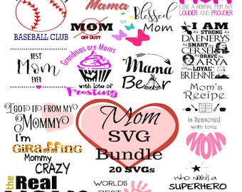 SVG - Mom SVG Bundle - SVG set - Mom svgs - Mothers Day svg - Mothers Day Gifts - grandma svg - tshirt svgs - card svgs - garden flag svg