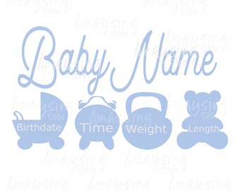 Download Baby Stats Clipart Etsy PSD Mockup Templates