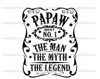 PaPaw Man Myth Legend svg Fathers Day svg Grandfather svg Papaw Tshirt svg Fathers day tshirt svg Fathers Day gift svg Best Grandad svg