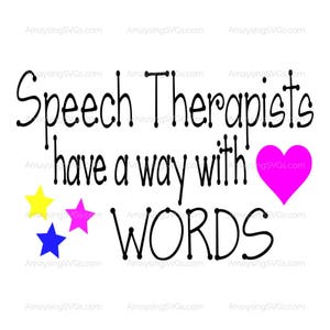 Logopedista SVG: Decalcomania Way With Words, Design per T-shirt (Download digitale)