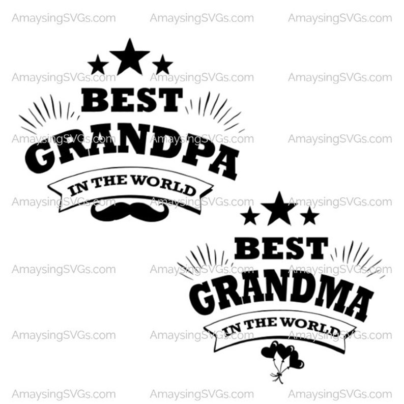 Download Best Grandpa svg Best Grandma svg Grandparents gift svg | Etsy
