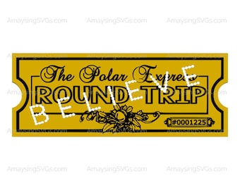 PDF Polar Express Ticket Printable BELIEVE Ticket - Etsy