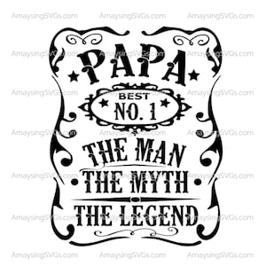 Papá Hombre Mito Leyenda SVG Día del Padre SVG Hombre Mito Leyenda SVG Papá SVG Padre SVG Papá camiseta SVG Abuelo SVG Papá vaso Papá Regalo SVG
