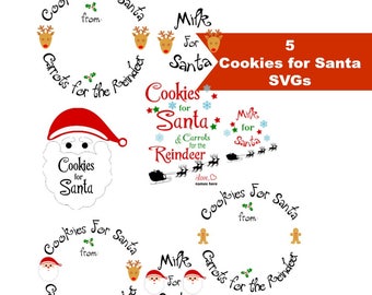 Cookies for Santa SVG Bundle, Cookies for Santa, Carrots for Reindeer svg, Christmas svg, Santa svg, Christmas Cookies,  Cookie Platter SVG