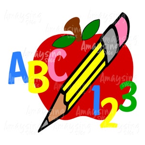 ABC 123 De volta às aulas svg