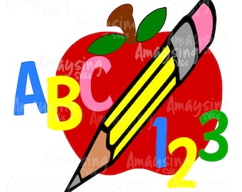 ABC 123 Back to School svg