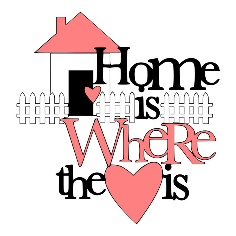 SVG Home is Where the Heart is Home Home Decor Kitchen Etsy