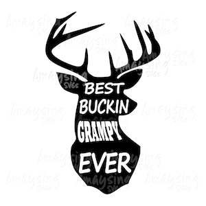 Mejor Buckin Grampy svg Grandfather Gift svg Deer hunting svg Grampy hunting svg Fathers Day svg Grampy Tumbler Grampy tshirt svg Deer Head