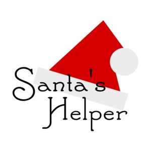Santa&#39;s Helper SVG | Christmas Elf Shirt Cut File for Cricut & Silhouette | Holiday SVG for Family Matching Tees