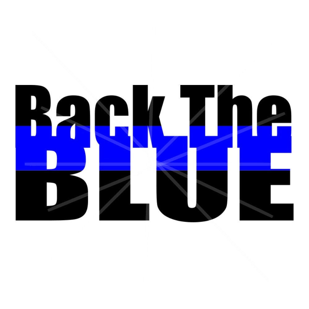 Download Back the Blue SVG DXF Police Decal Police Support | Etsy