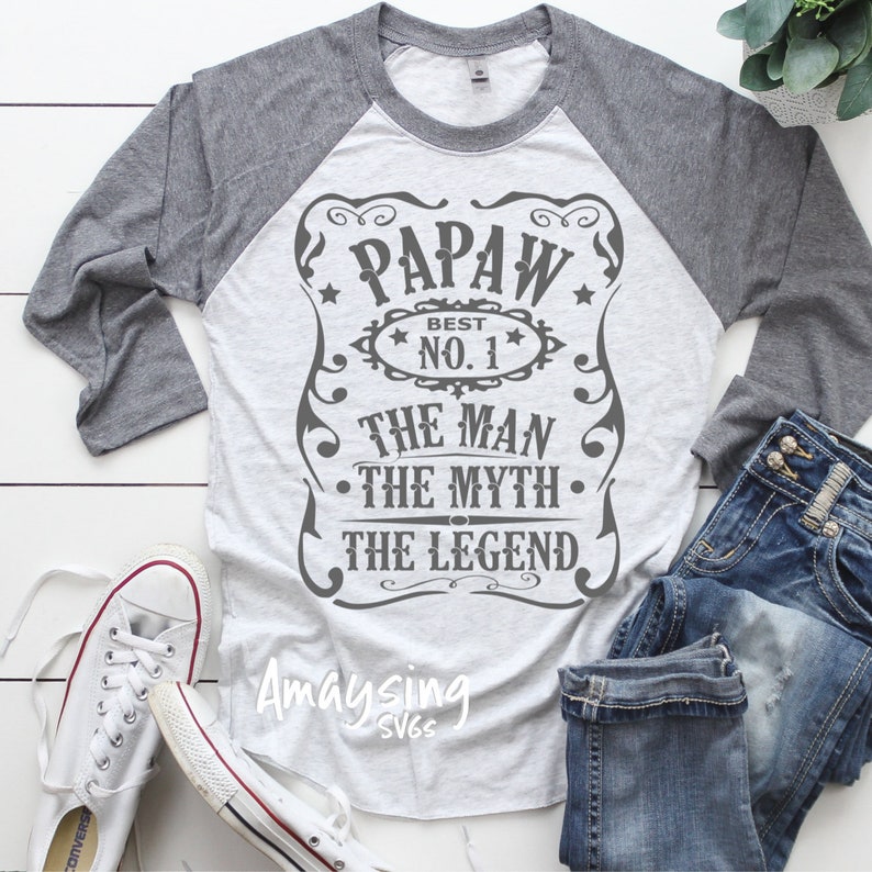 Download PaPaw Man Myth Legend svg Fathers Day svg Grandfather svg | Etsy