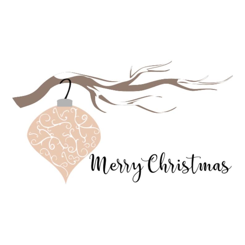 Download SVG Rustic Merry Christmas Card Front Christmas Tree | Etsy